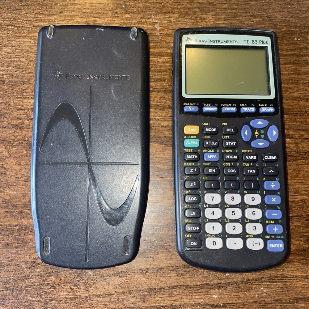 Texas Instruments TI-83 Handheld Graphing Calculator With Sleeve For Parts Only